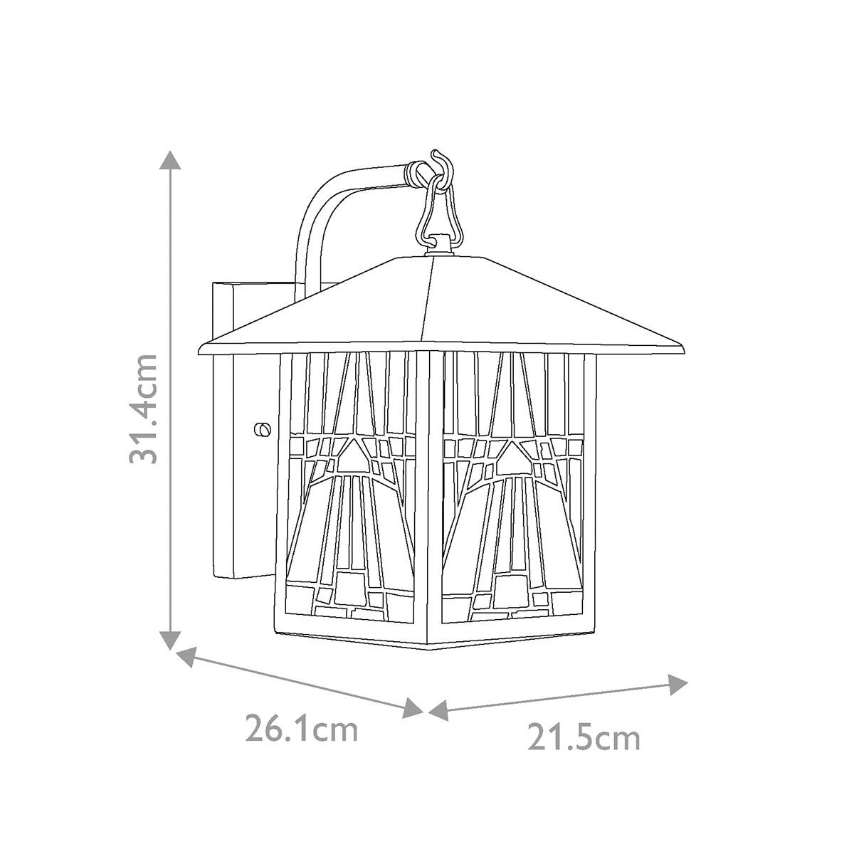 Quoizel Inglenook Single Outdoor Medium Wall Lantern - Valiant Bronze