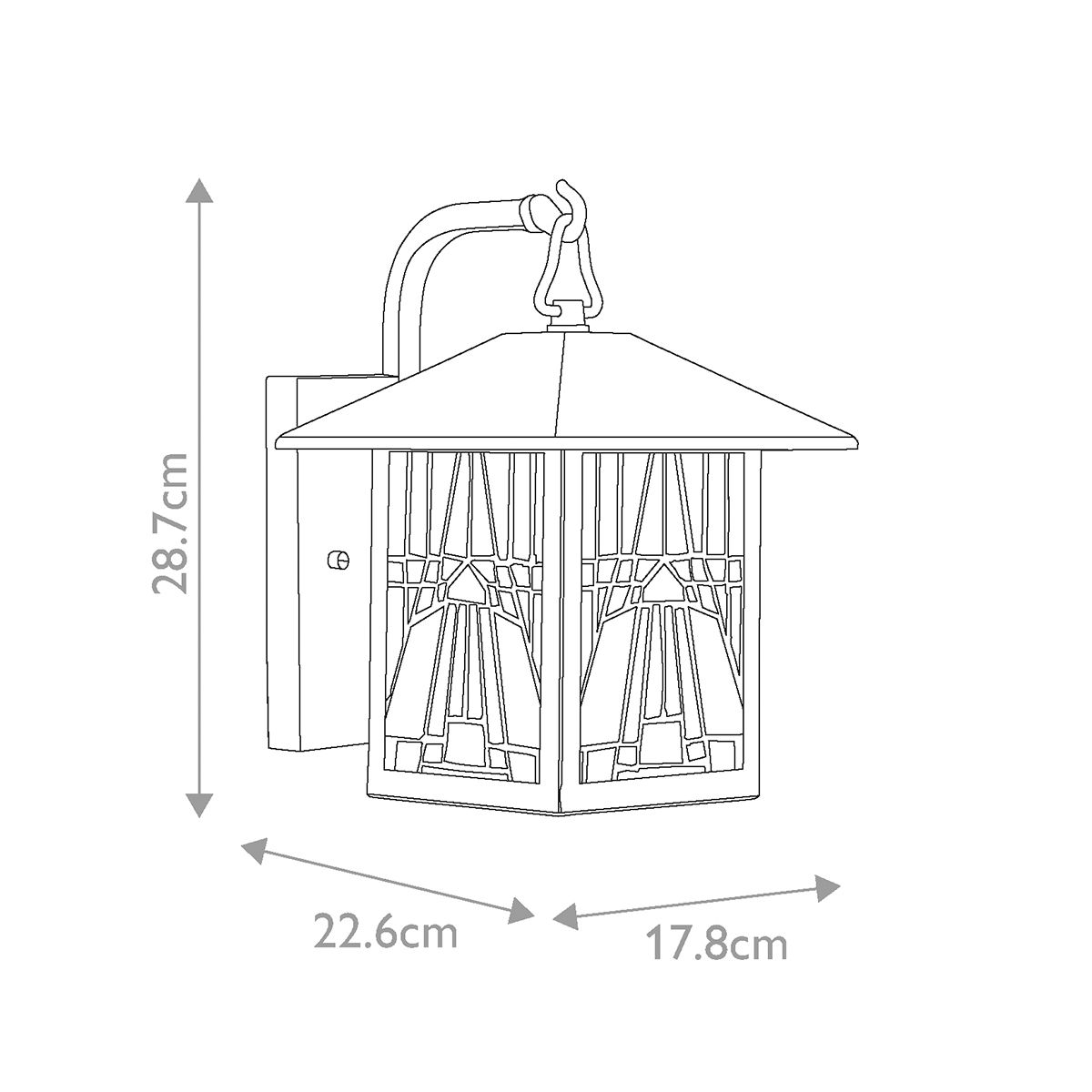 Quoizel Inglenook Single Outdoor Small Wall Lantern - Valiant Bronze