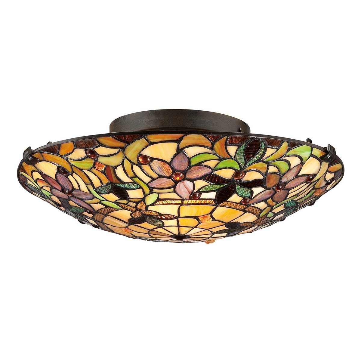 Quoizel Kami 2 Light Flush Fitting - Vintage Bronze