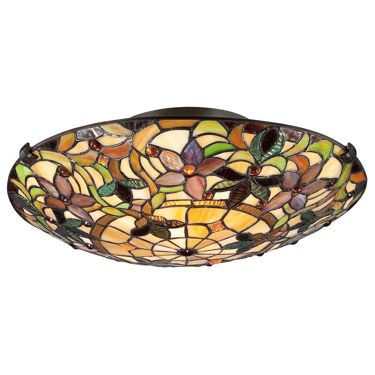 Quoizel Kami 2 Light Flush Fitting - Vintage Bronze