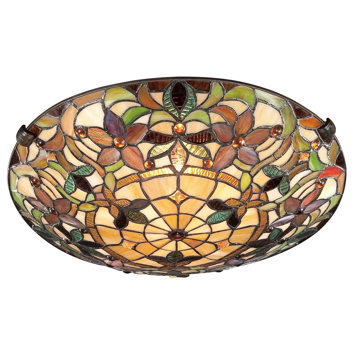 Quoizel Kami 2 Light Flush Fitting - Vintage Bronze