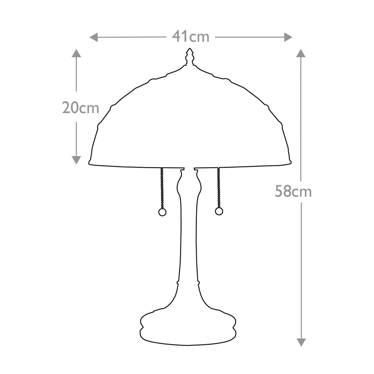 Quoizel Kami 2 Light Table Lamp - Vintage Bronze