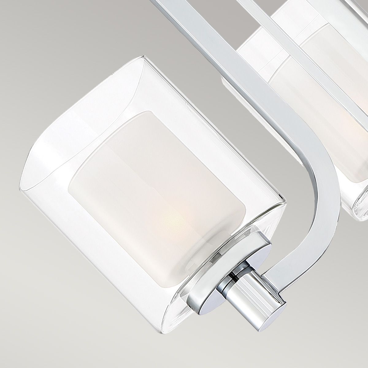 Quoizel Kolt 3 Light Bathroom Semi-Flush Fitting - Polished Chrome