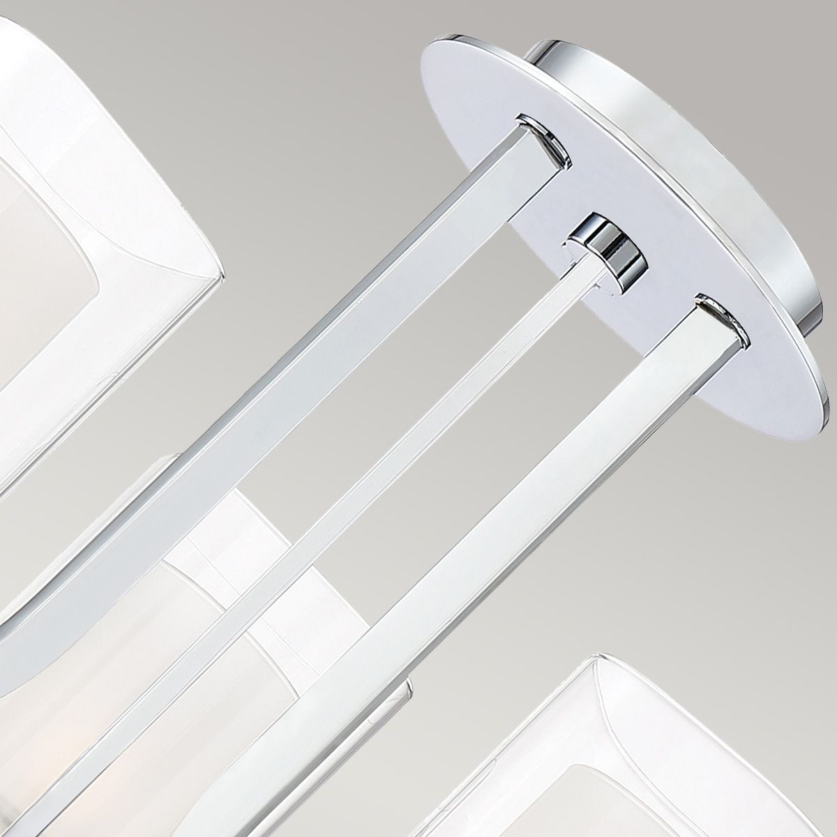 Quoizel Kolt 3 Light Bathroom Semi-Flush Fitting - Polished Chrome