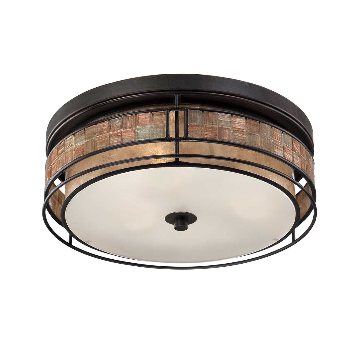 Quoizel Laguna 3 Light Large Flush Fitting - Renaissance Copper