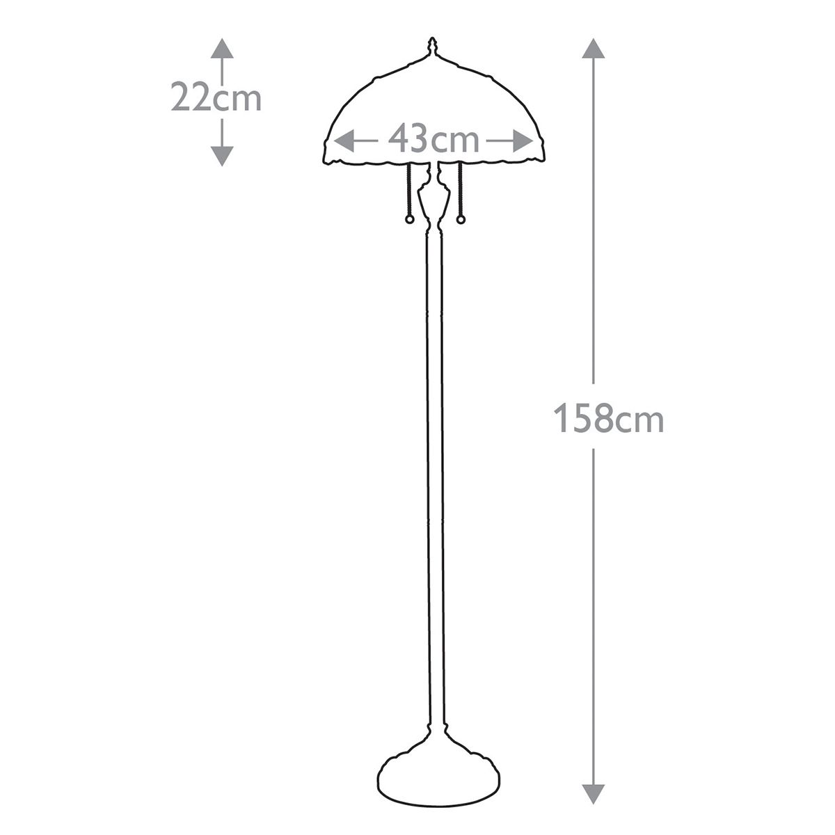 Quoizel Larissa 2 Light Floor Lamp - Vintage Bronze