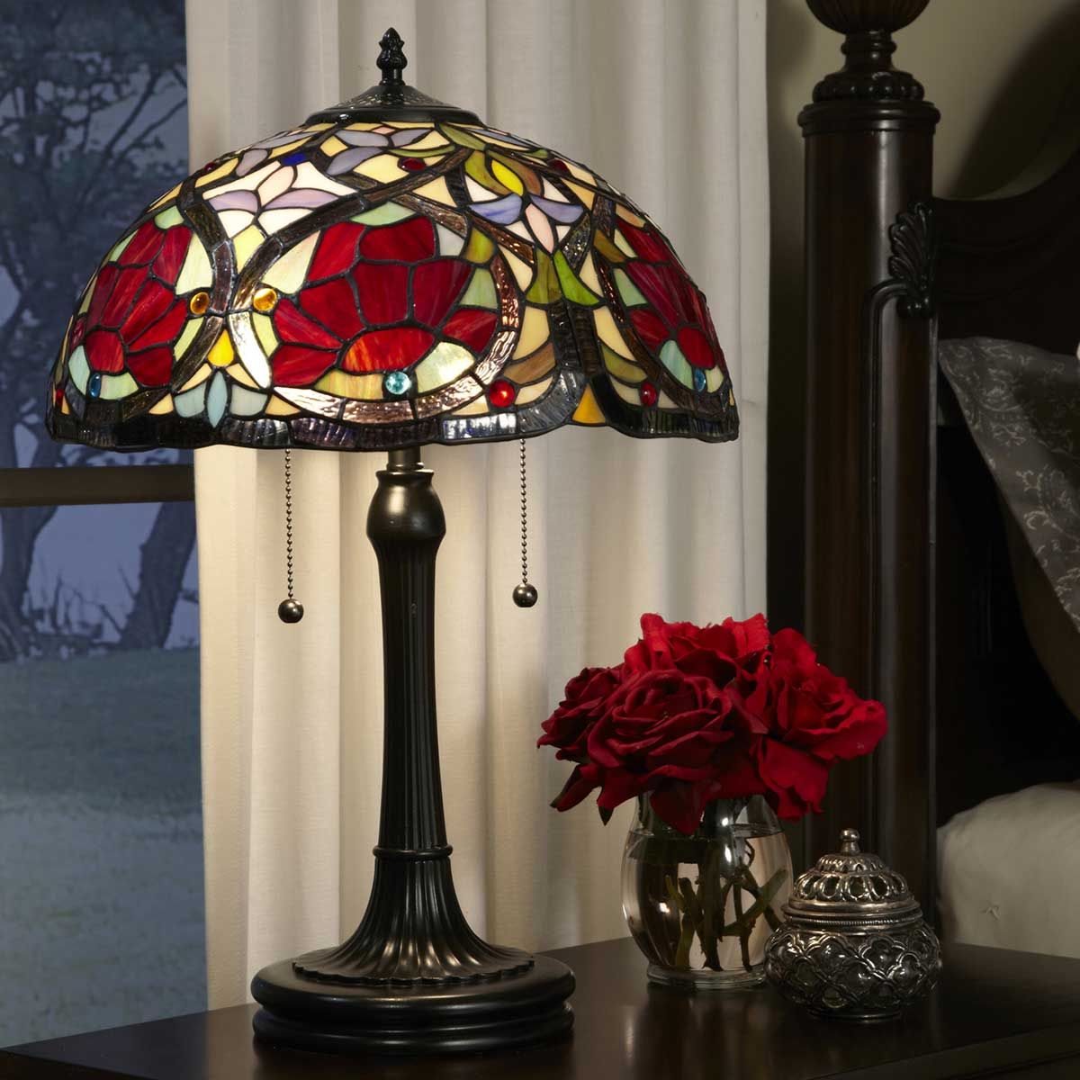 Quoizel Larissa 2 Light Table Lamp - Vintage Bronze