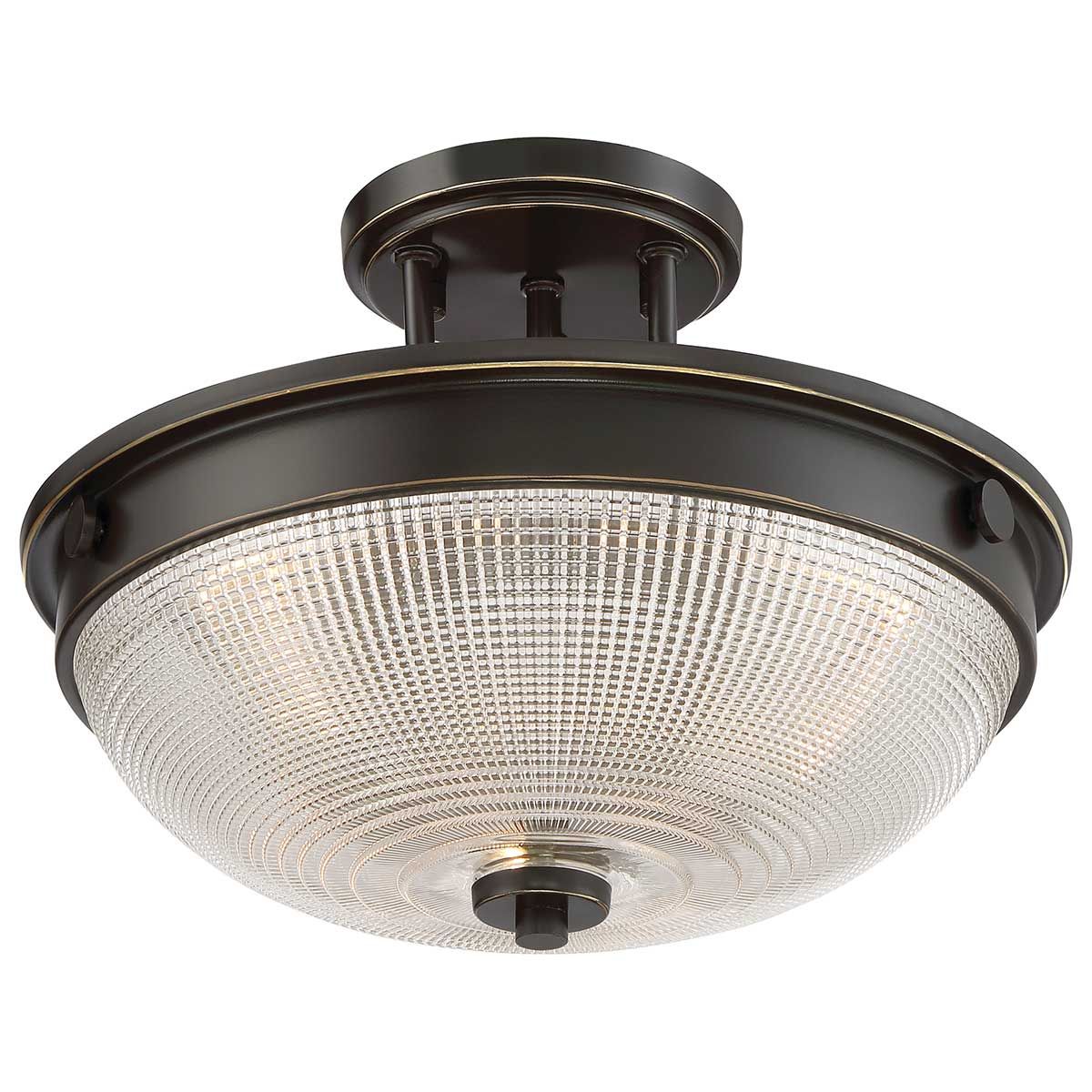 Quoizel Mantle 2 Light Semi-Flush Fitting - Palladian Bronze