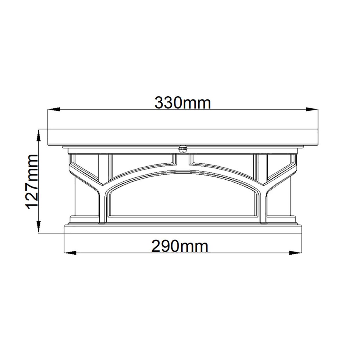 Quoizel Marblehead 2 Light Flush Fitting - Palladian Bronze