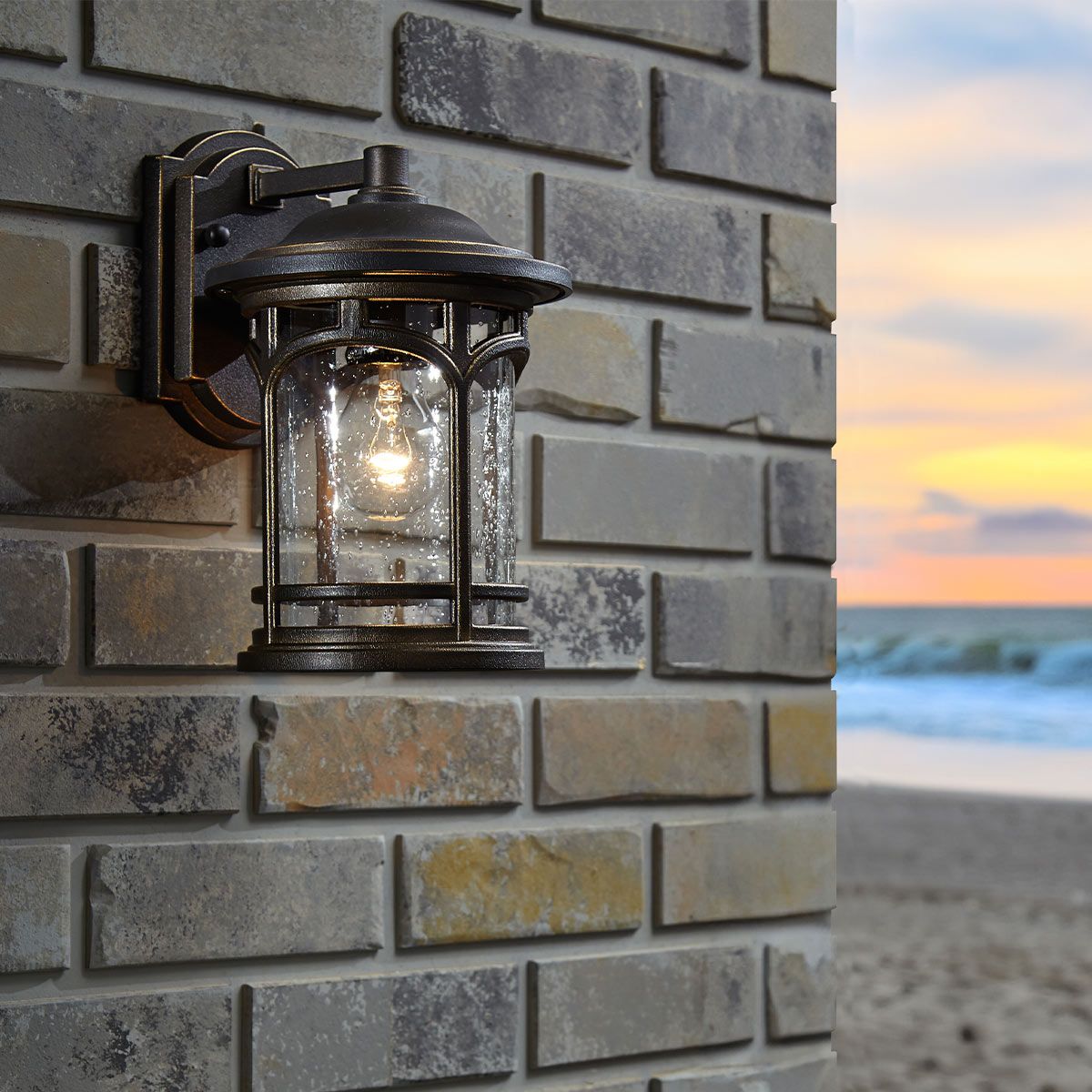 Quoizel Marblehead Single Medium Wall Lantern - Palladian Bronze