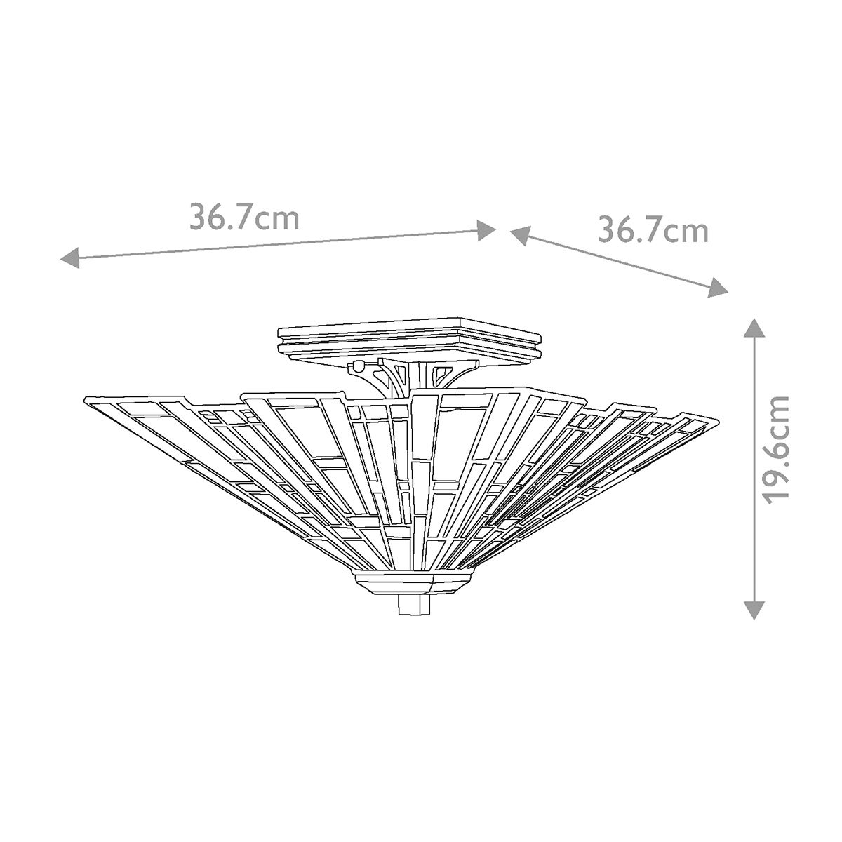 Quoizel Maybeck 2 Light Flush Fitting - Valiant Bronze