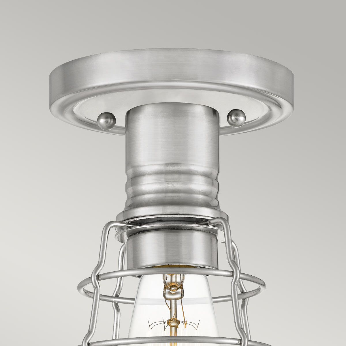 Quoizel Mixon Single Semi-Flush Fitting - Brushed Nickel