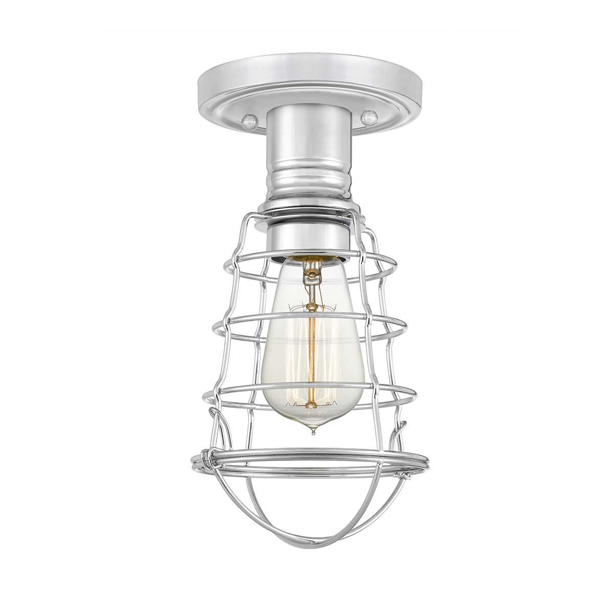 Quoizel Mixon Single Semi-Flush Fitting - Polished Chrome