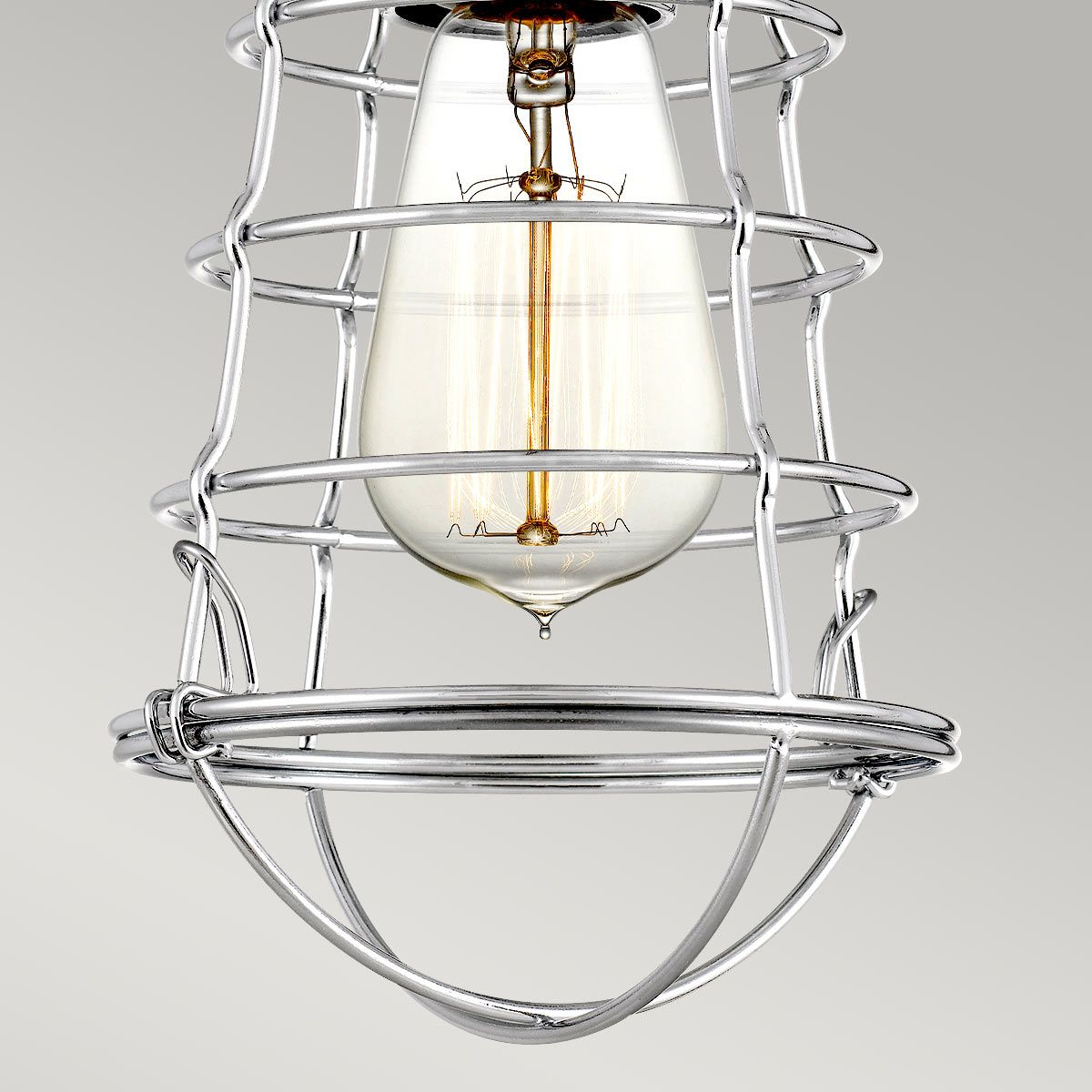 Quoizel Mixon Single Semi-Flush Fitting - Polished Chrome