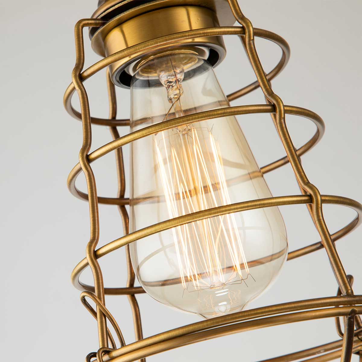 Quoizel Mixon Single Semi-Flush Fitting - Weathered Brass
