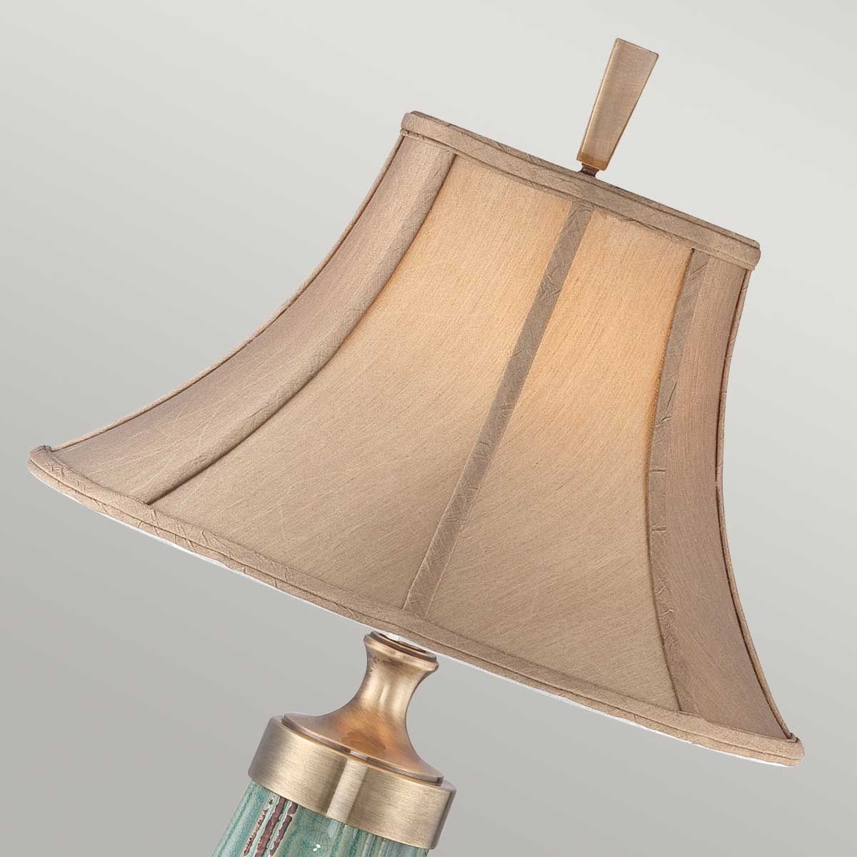 Quoizel Monteverde Single Table Lamp - Ceramic Glaze/Aged Brass