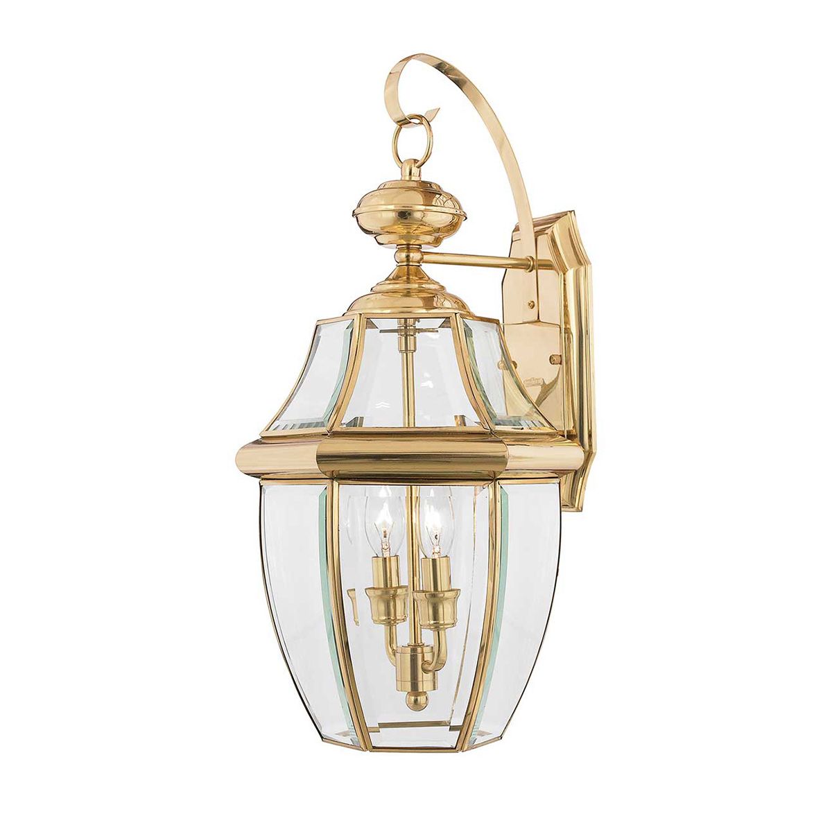 Quoizel Newbury 2 Light Large Wall Lantern - Polished Brass