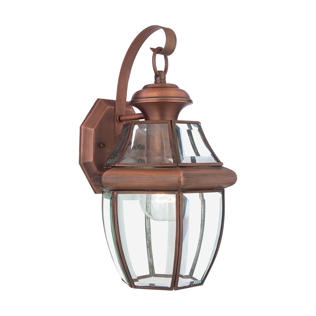Quoizel Newbury Single Medium Wall Lantern - Aged Copper