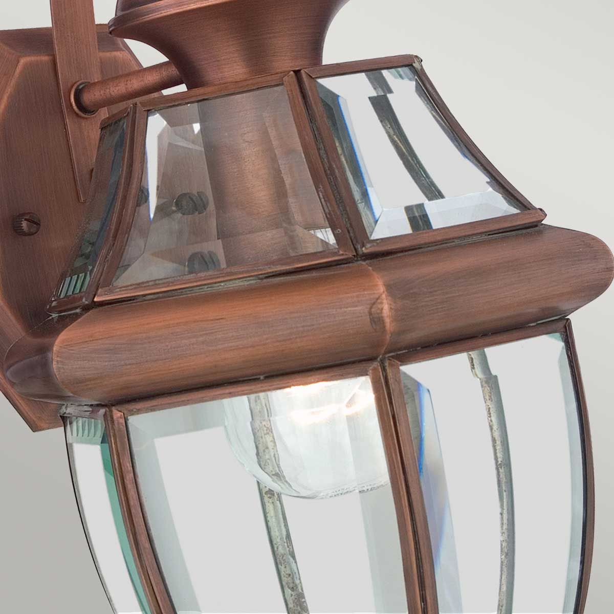 Quoizel Newbury Single Medium Wall Lantern - Aged Copper