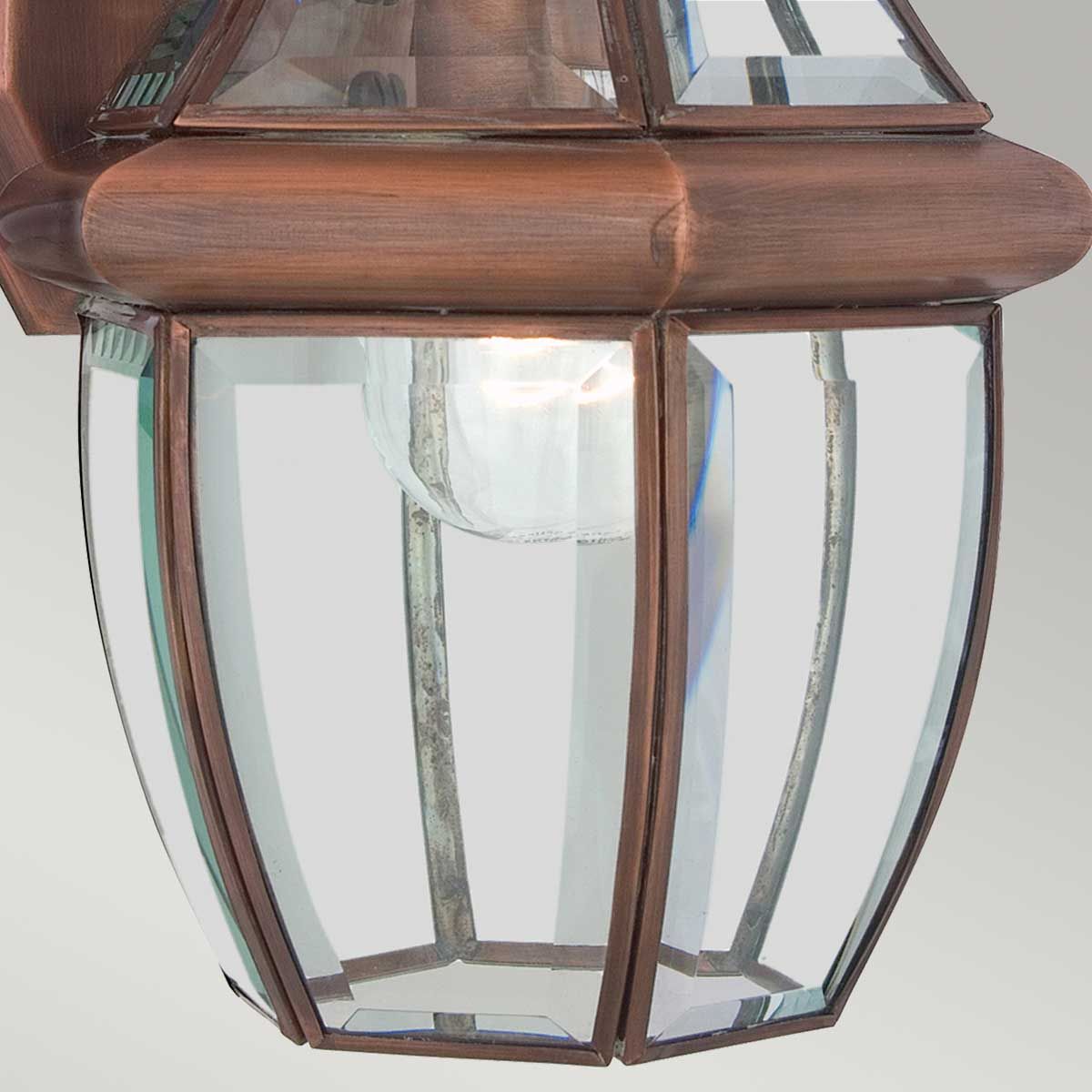 Quoizel Newbury Single Medium Wall Lantern - Aged Copper