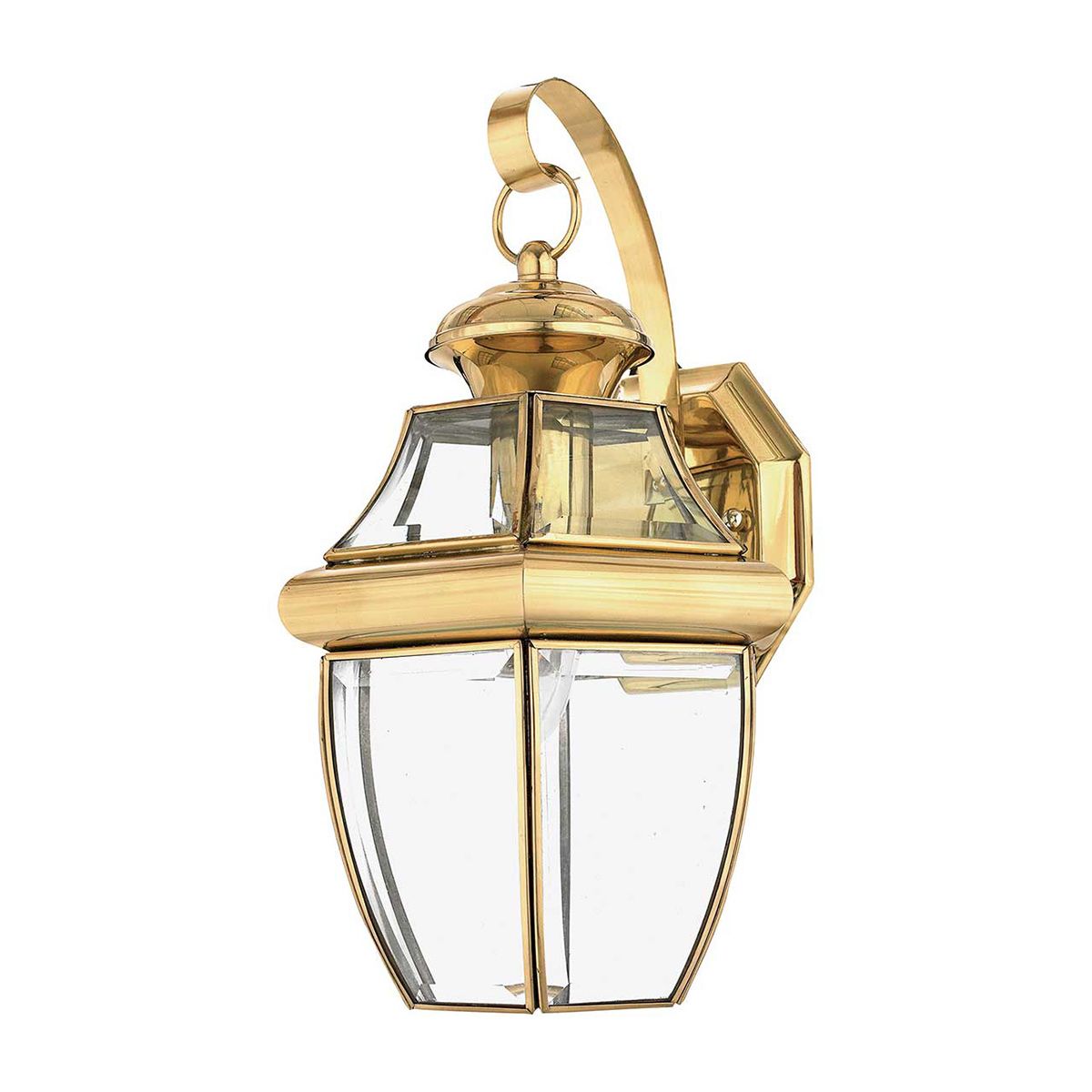Quoizel Newbury Single Medium Wall Lantern - Polished Brass