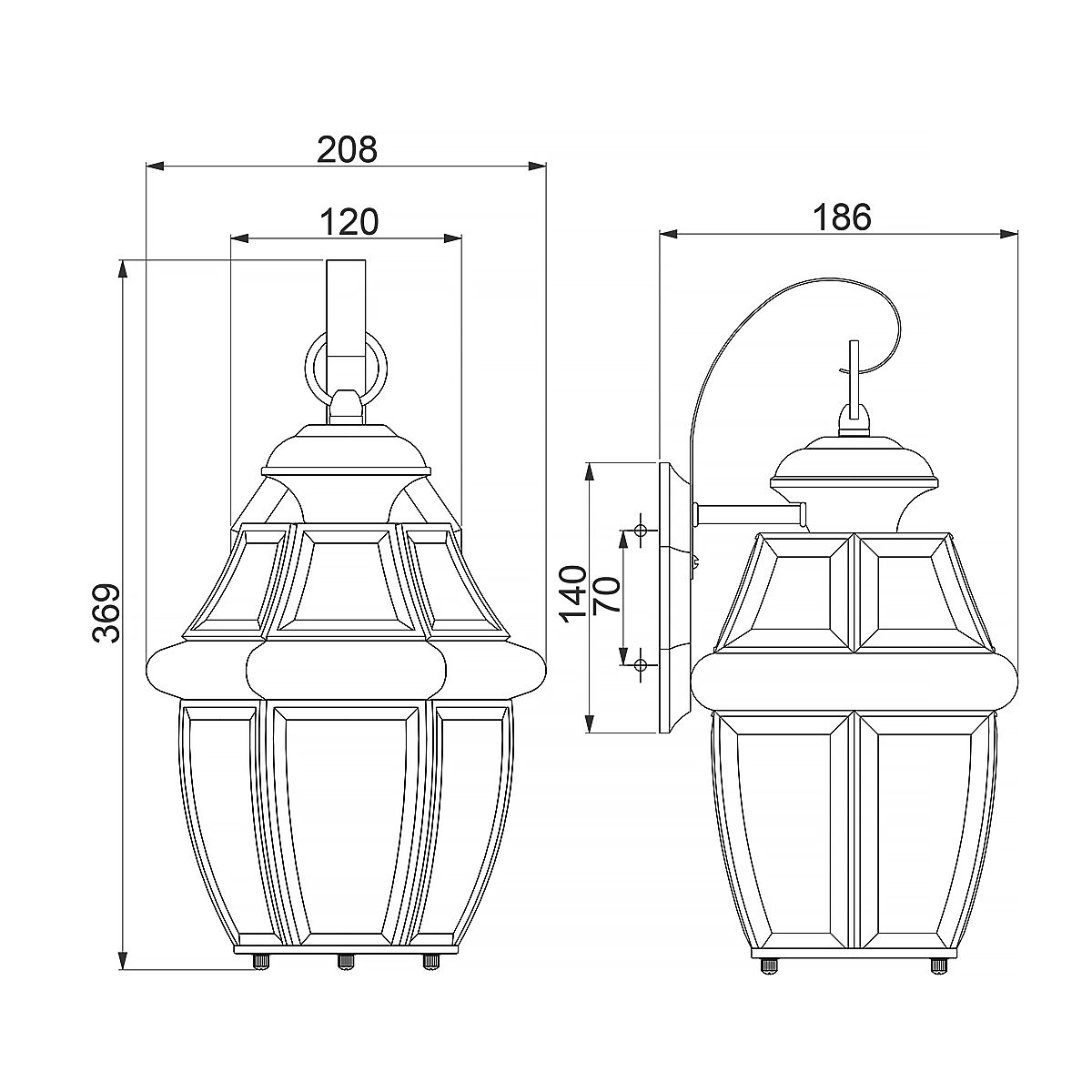Quoizel Newbury Single Medium Wall Lantern - Polished Brass