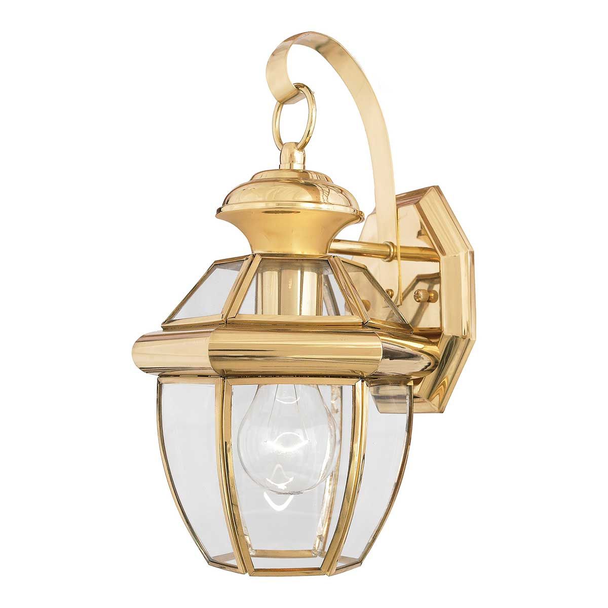 Quoizel Newbury Single Small Wall Lantern - Polished Brass