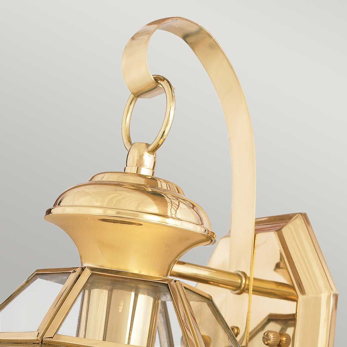Quoizel Newbury Single Small Wall Lantern - Polished Brass