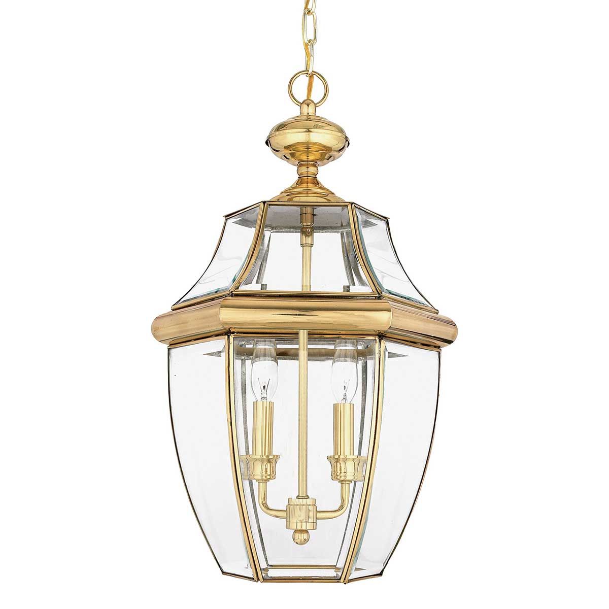 Quoizel Newbury 2 Light Large Chain Lantern - Polished Brass