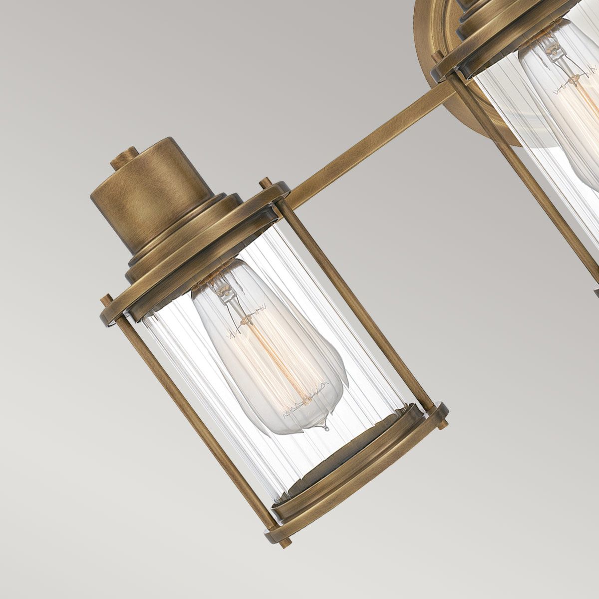 Quoizel Riggs 3 Light Bathroom Wall Light - Weathered Brass
