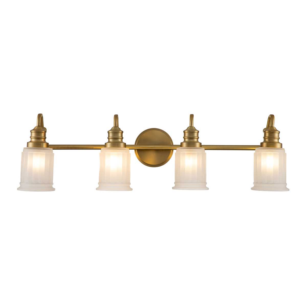 Quoizel Swell 4 Light Bathroom Wall Light - Brushed Brass