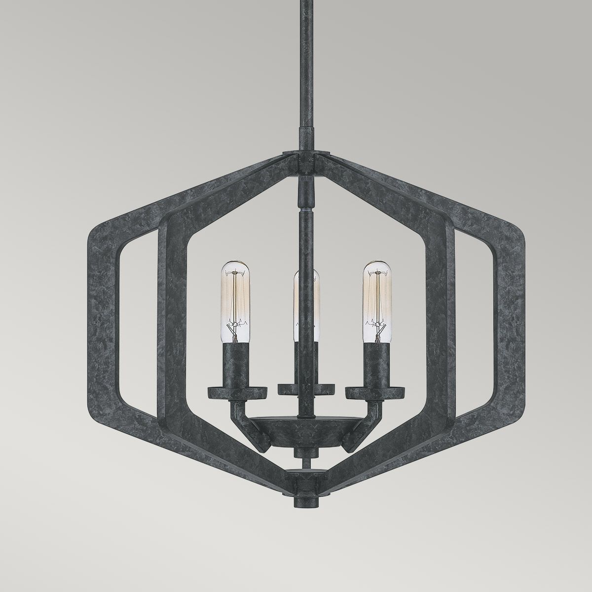 Quoizel Vanguard 3 Light Pendant - Old Black