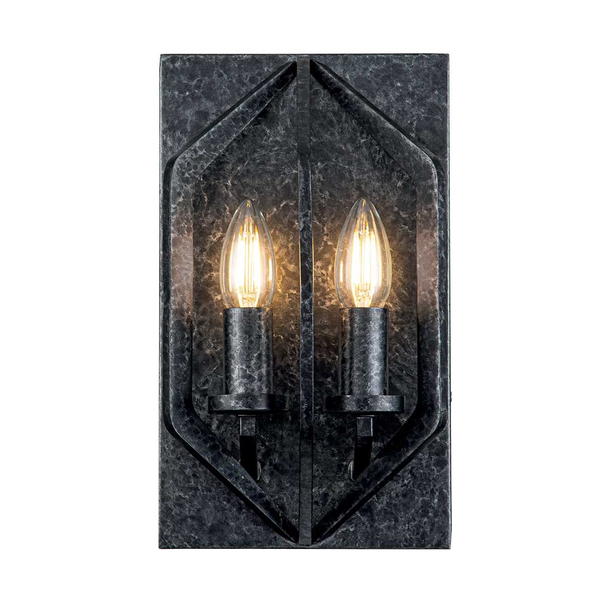 Quoizel Vanguard 2 Light Wall Light - Old Black