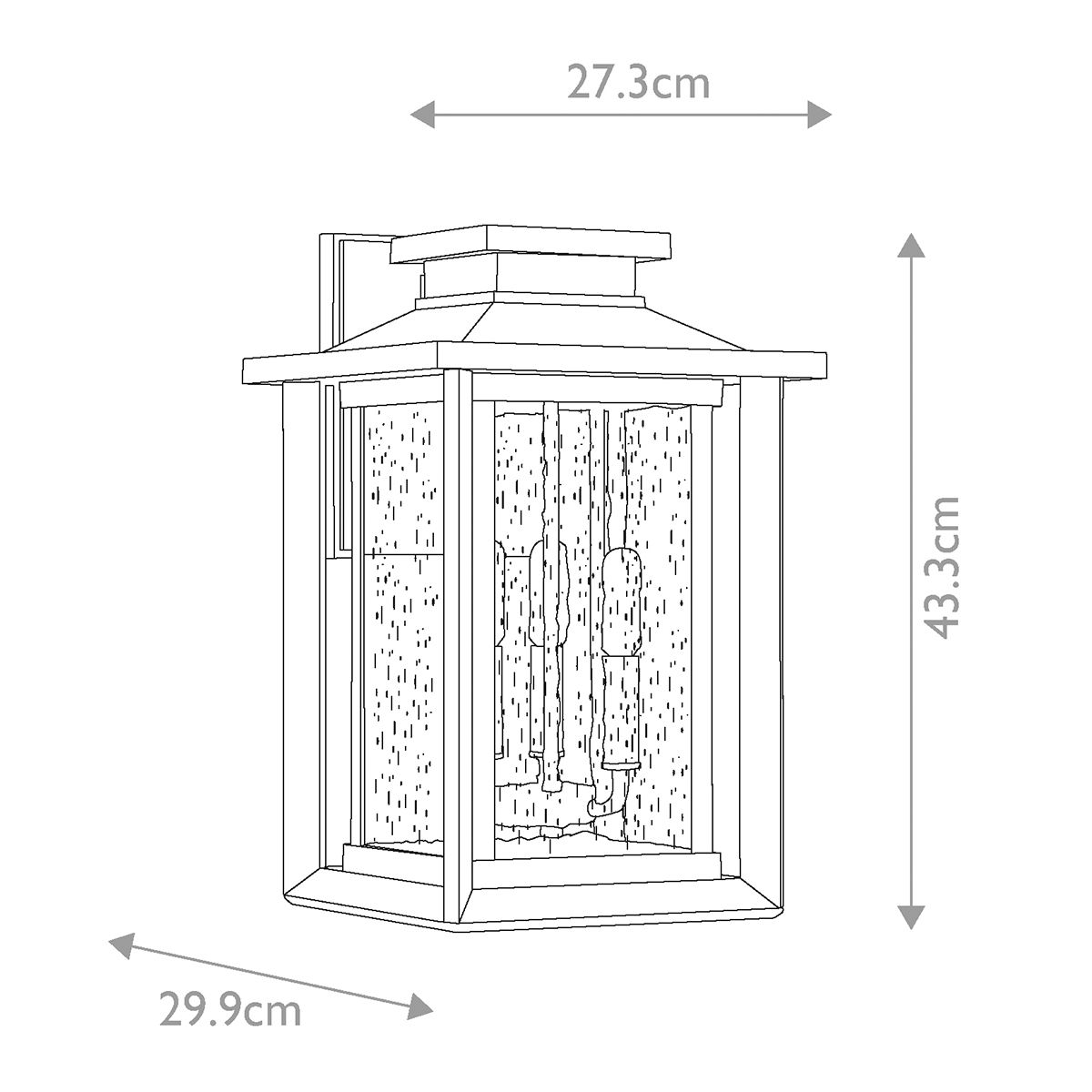 Quoizel Wakefield 3 Light Large Wall Lantern - Earth Black