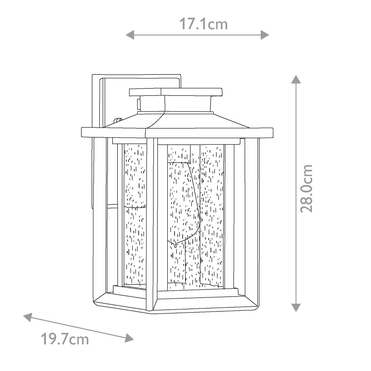 Quoizel Wakefield Single Small Wall Lantern - Earth Black