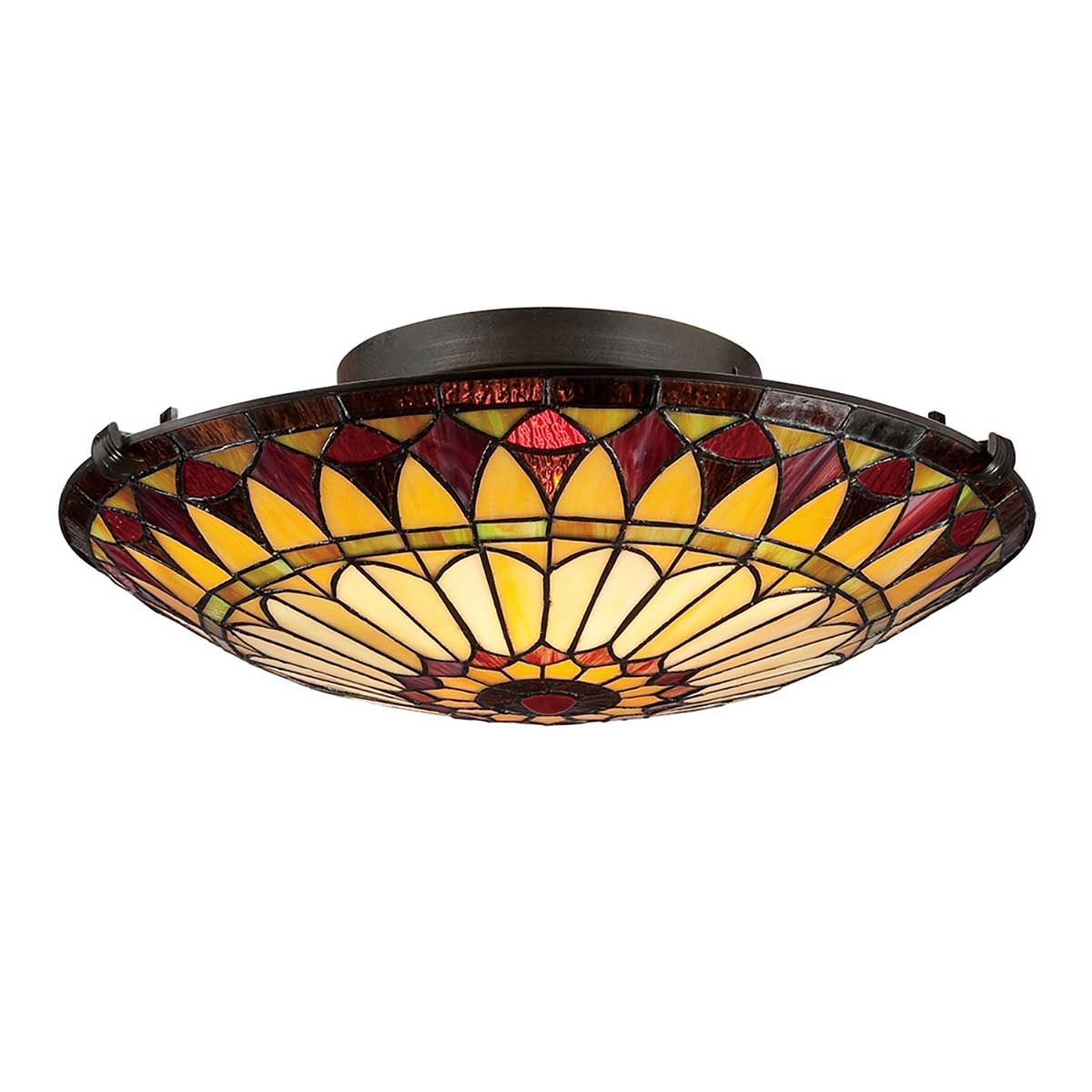 Quoizel West End 2 Light Medium Floating Flush Fitting - Vintage Bronze