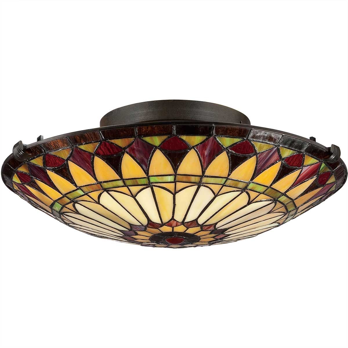 Quoizel West End 2 Light Medium Floating Flush Fitting - Vintage Bronze