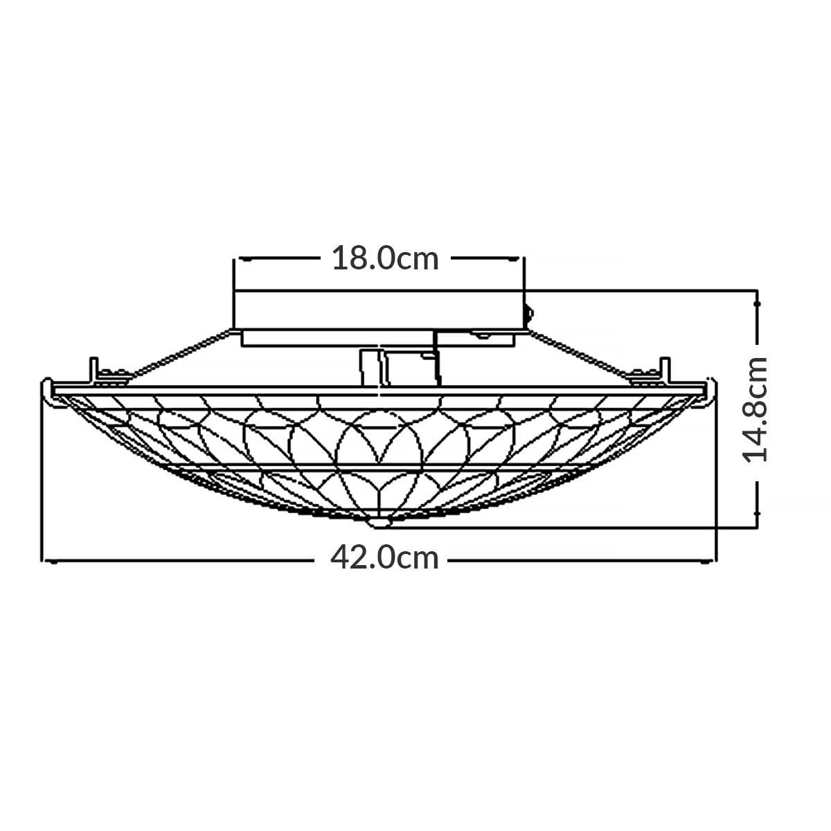 Quoizel West End 2 Light Medium Floating Flush Fitting - Vintage Bronze