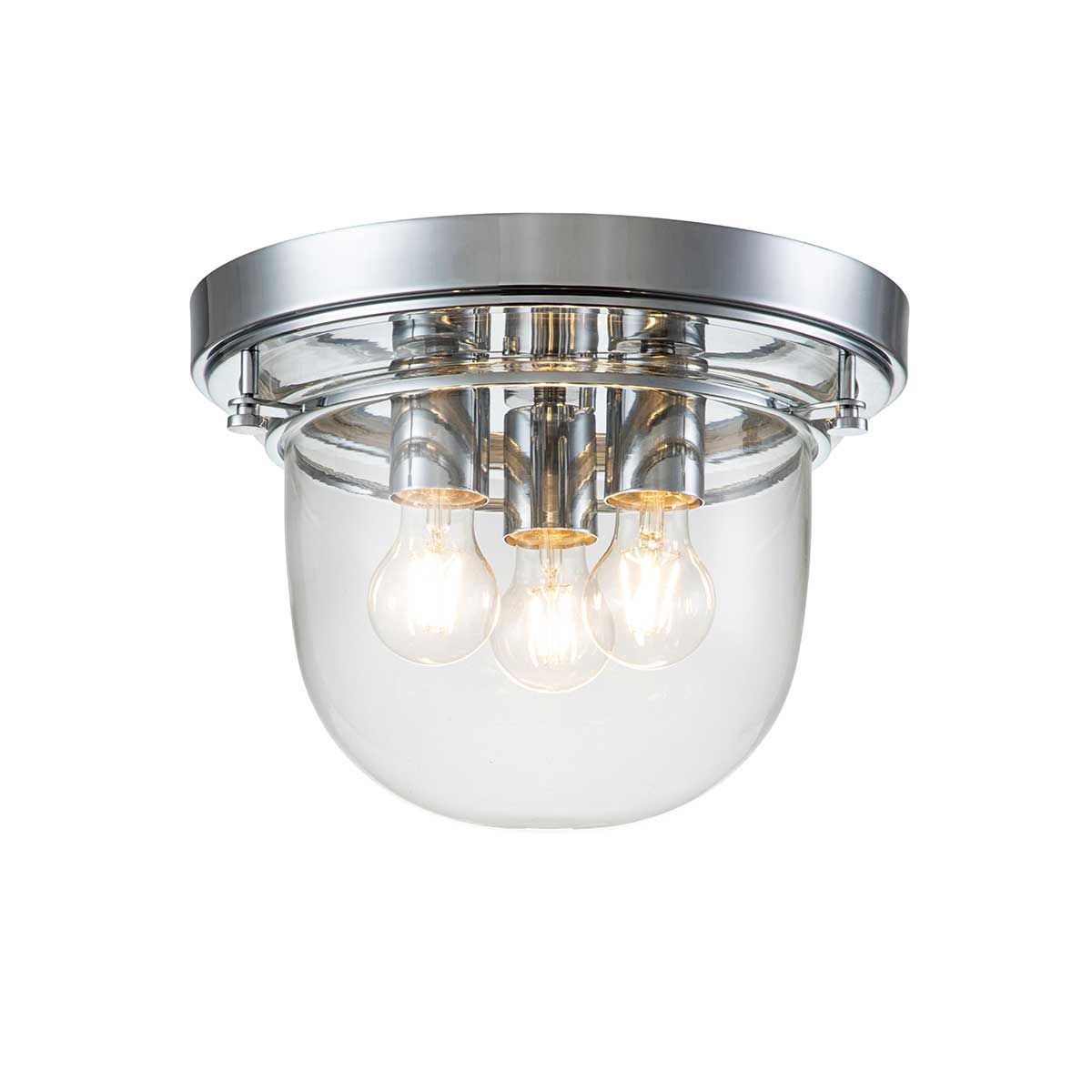 Quoizel Whistling 3 Light Bathroom Flush Fitting - Polished Chrome