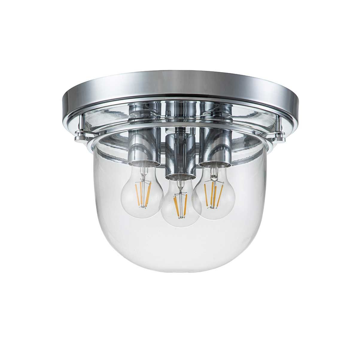 Quoizel Whistling 3 Light Bathroom Flush Fitting - Polished Chrome