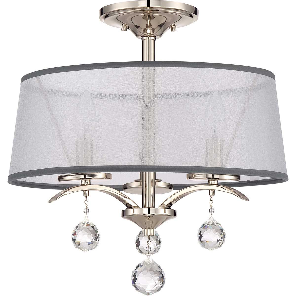Quoizel Whitney Semi-Flush / Pendant Light - Imperial Silver
