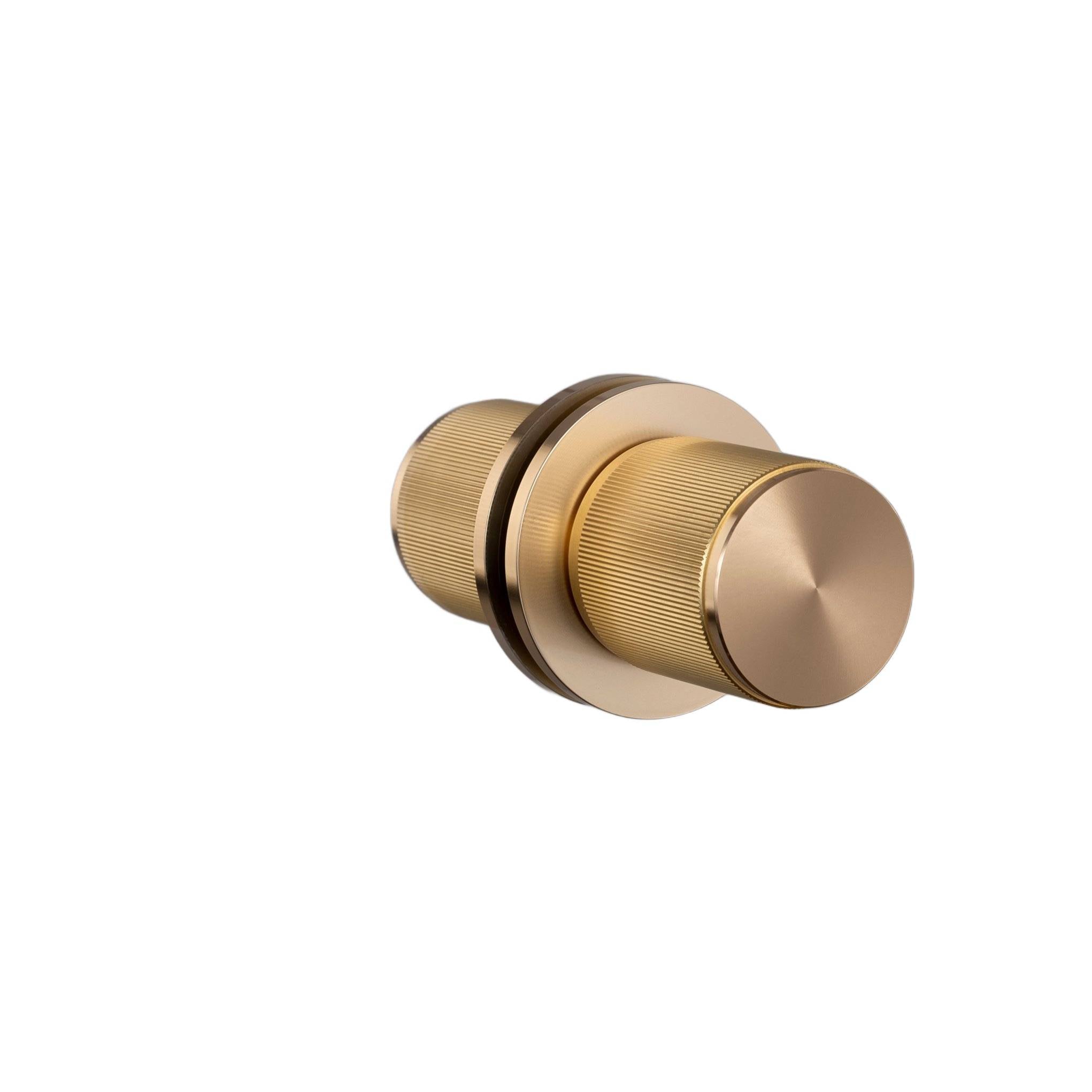 Buster + Punch Door Knob - Fixed - Double-Sided - Linear Knurl