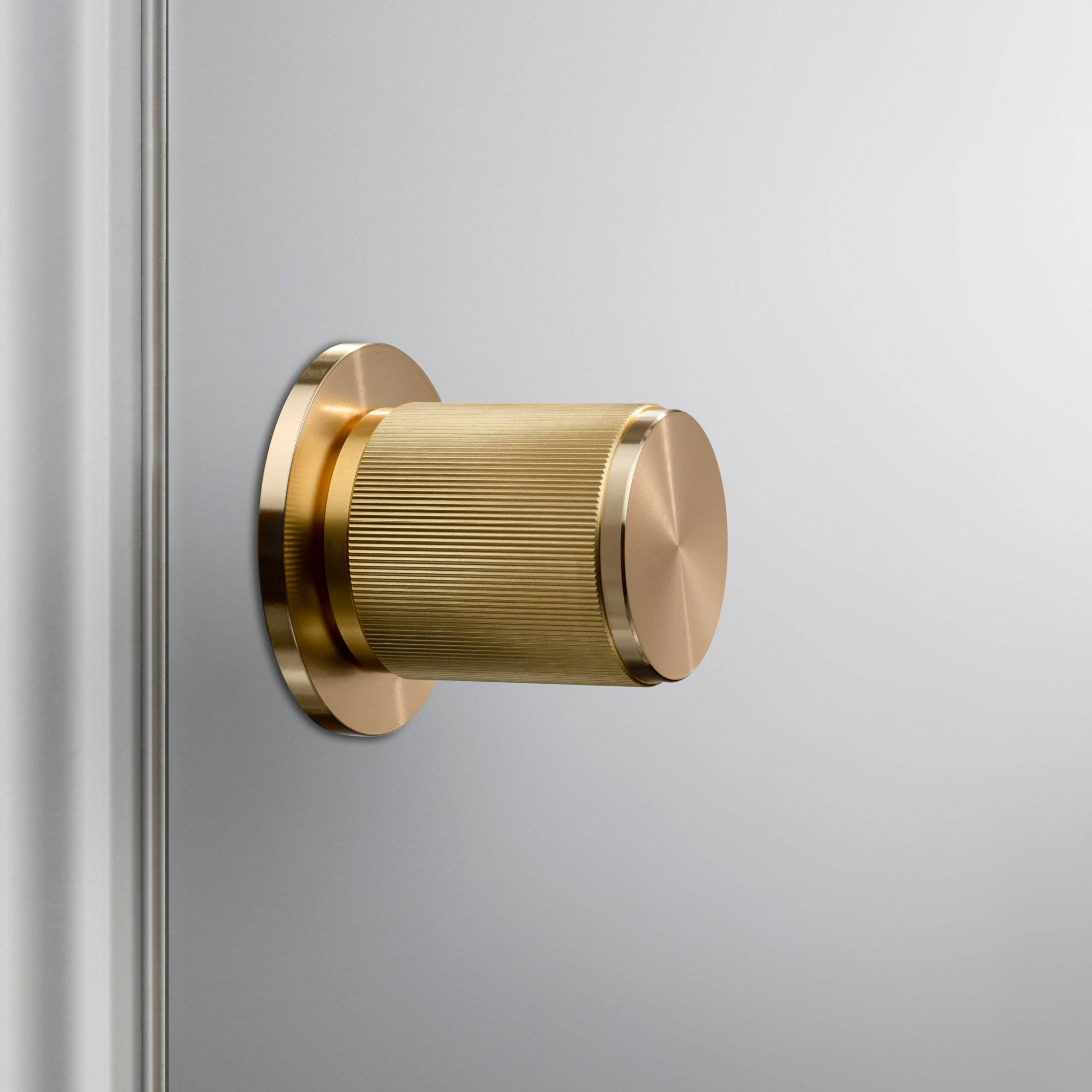 Buster + Punch Door Knob - Fixed - Double-Sided - Linear Knurl