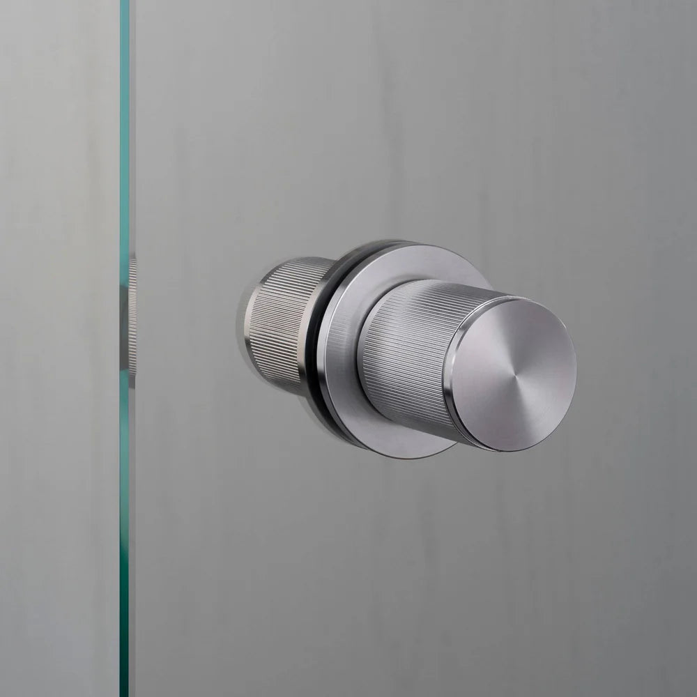 Buster + Punch Door Knob - Fixed - Double-Sided - Linear Knurl