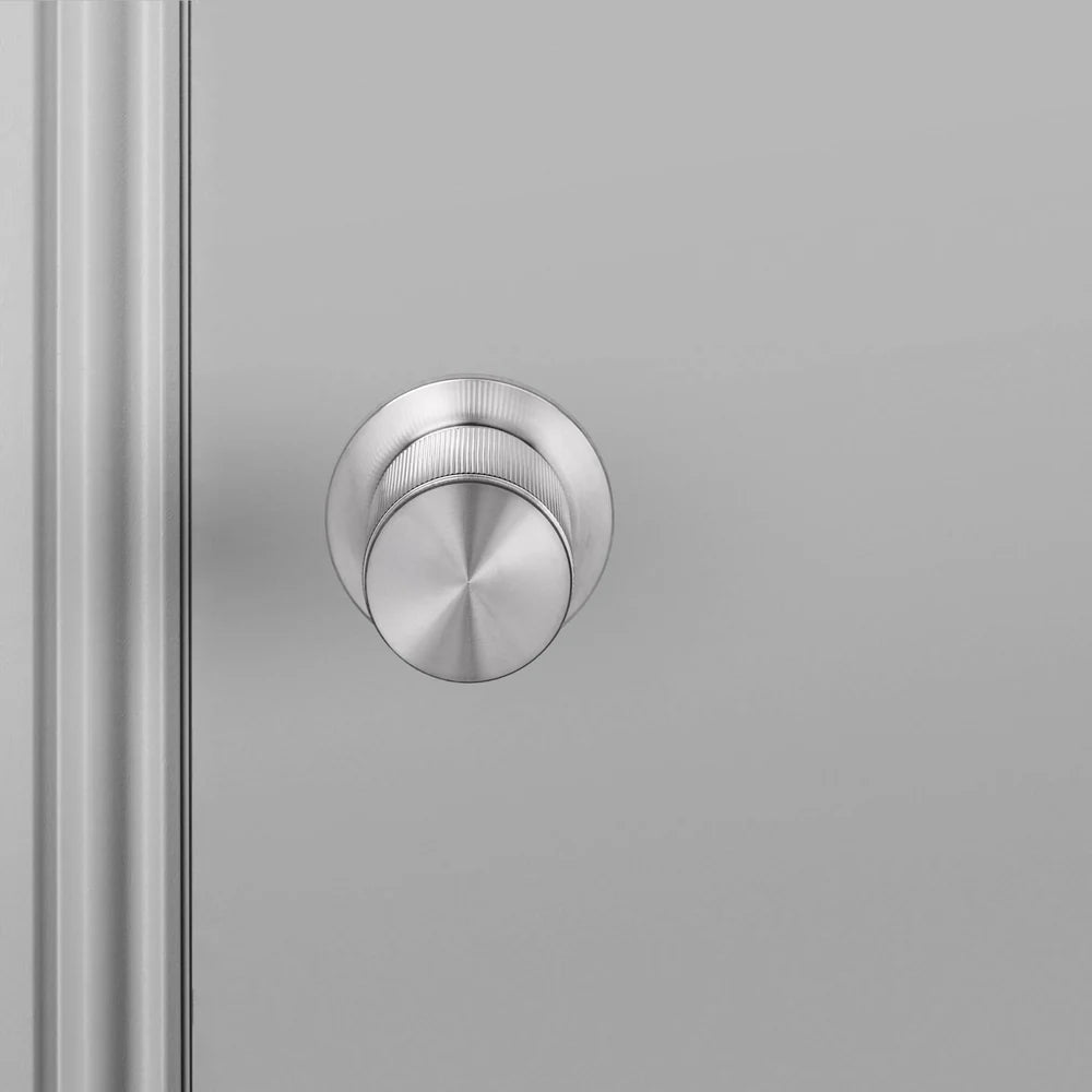 Buster + Punch Door Knob - Fixed - Double-Sided - Linear Knurl