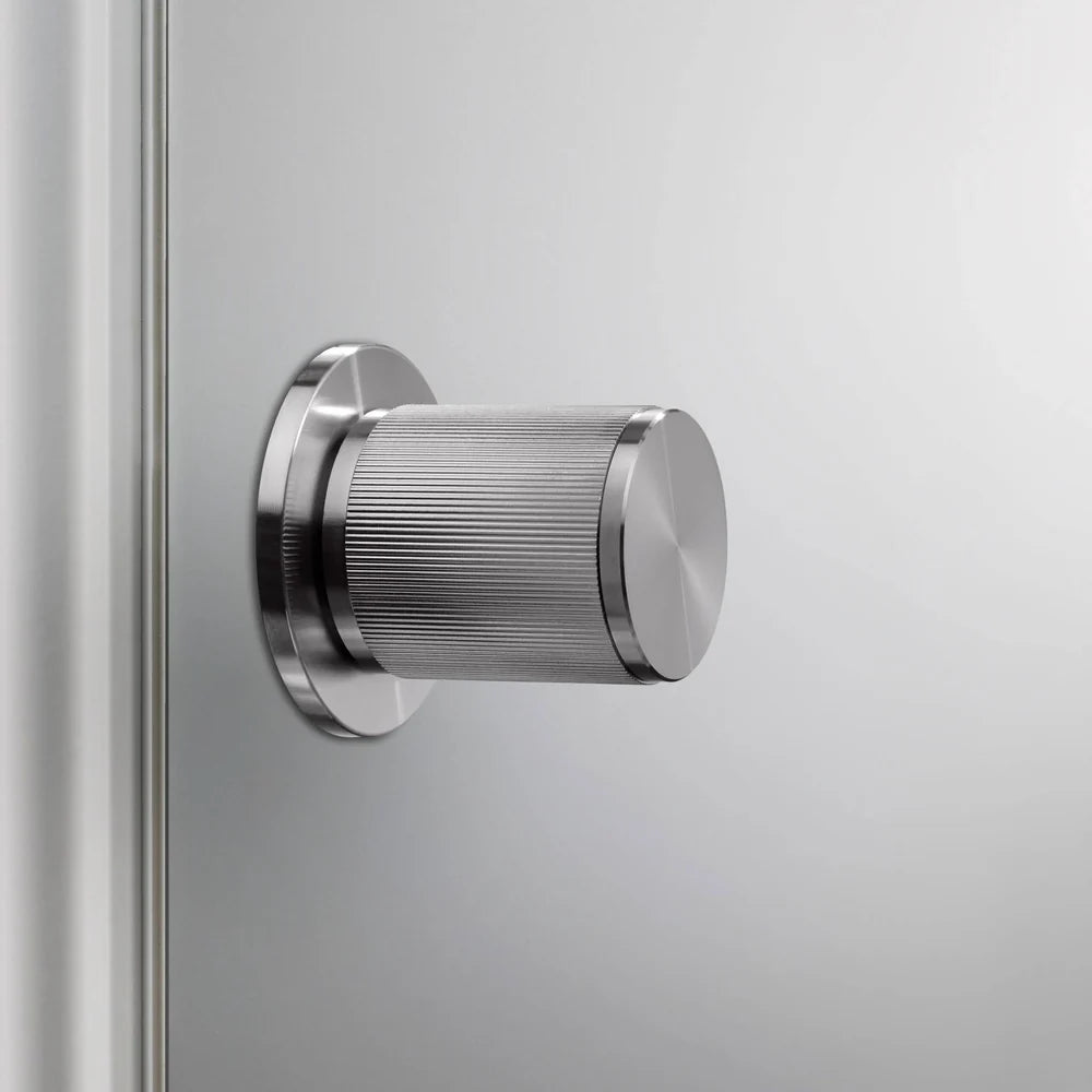 Buster + Punch Door Knob - Fixed - Double-Sided - Linear Knurl