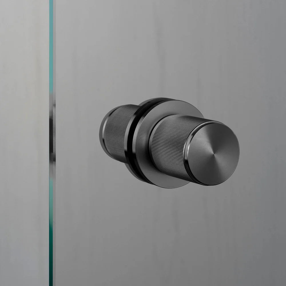 Buster + Punch Door Knob - Fixed - Double-Sided - Linear Knurl