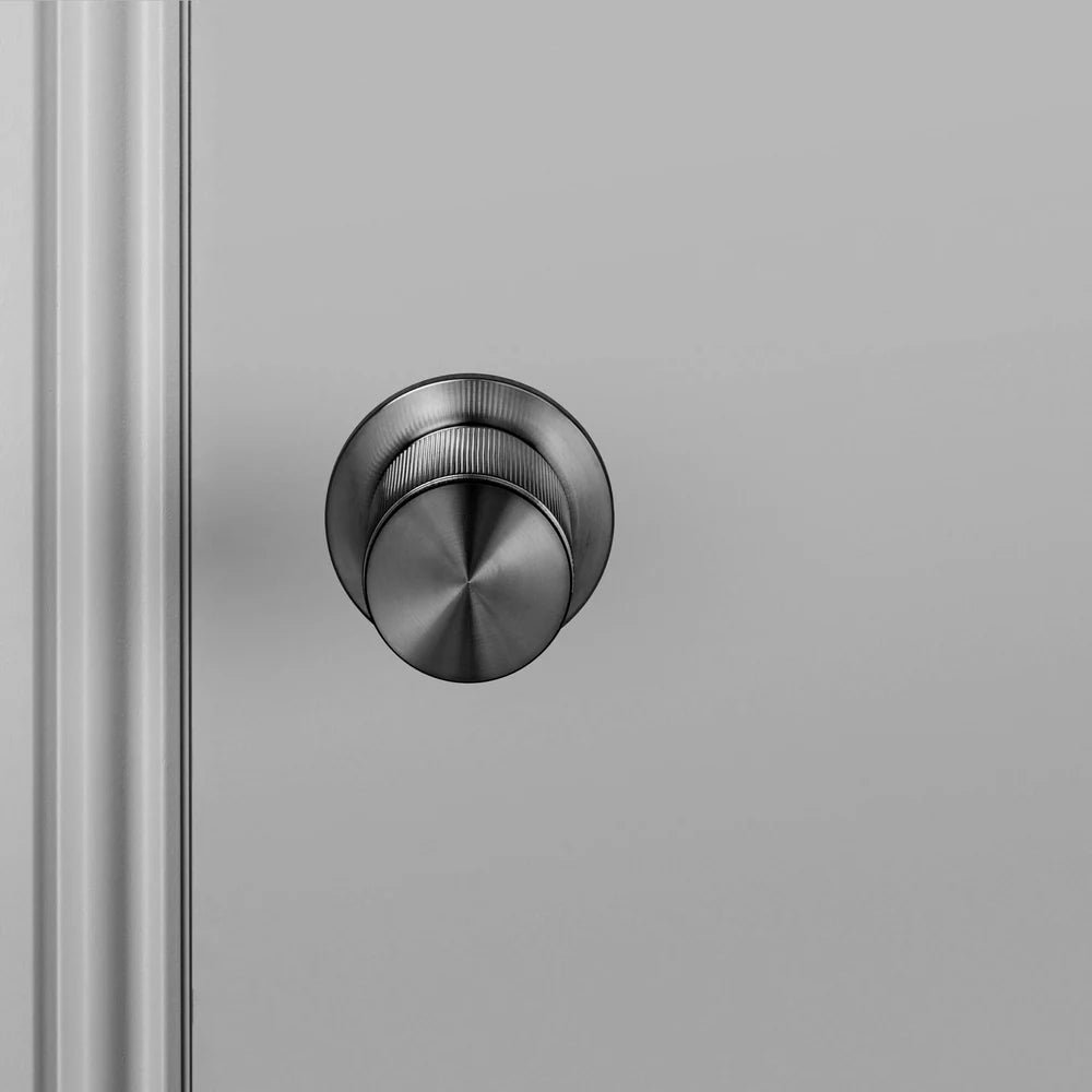 Buster + Punch Door Knob - Fixed - Double-Sided - Linear Knurl