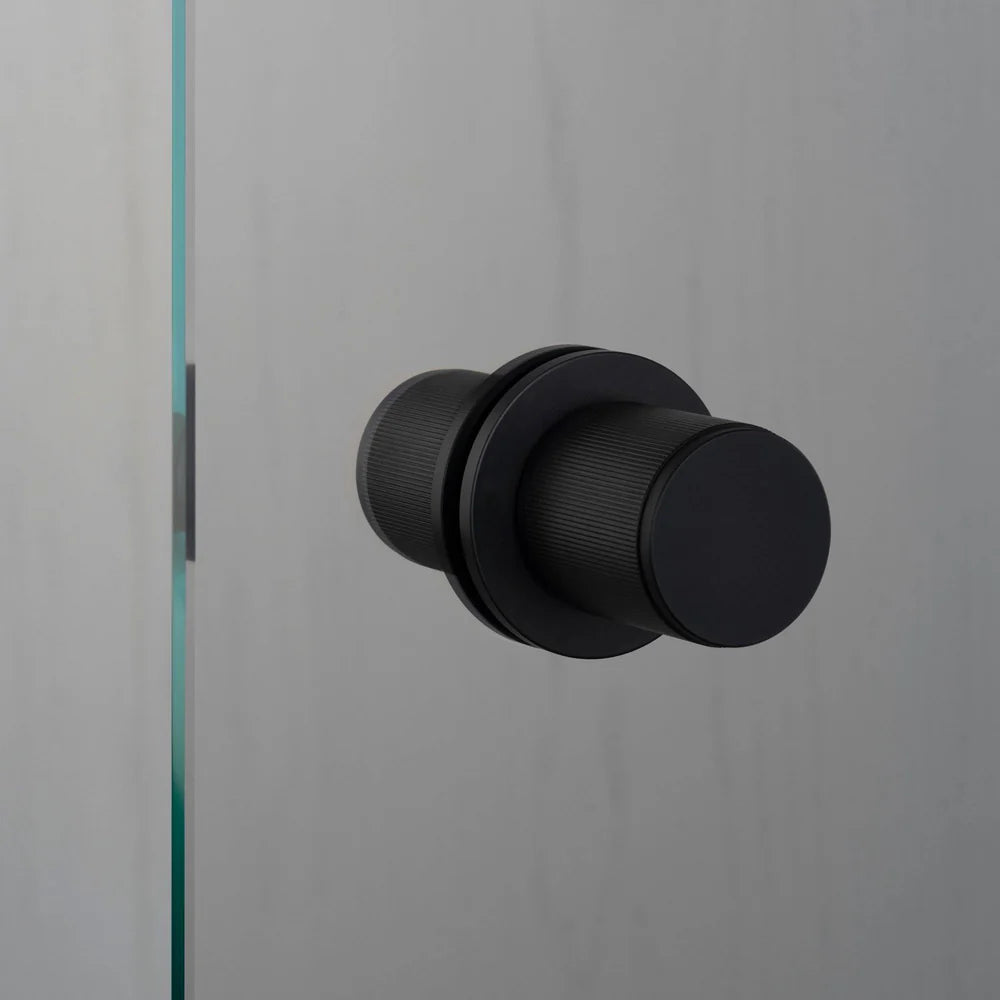 Buster + Punch Door Knob - Fixed - Double-Sided - Linear Knurl
