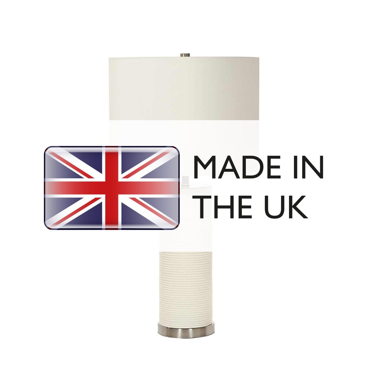 Elstead Ripple Single Table Lamp - White
